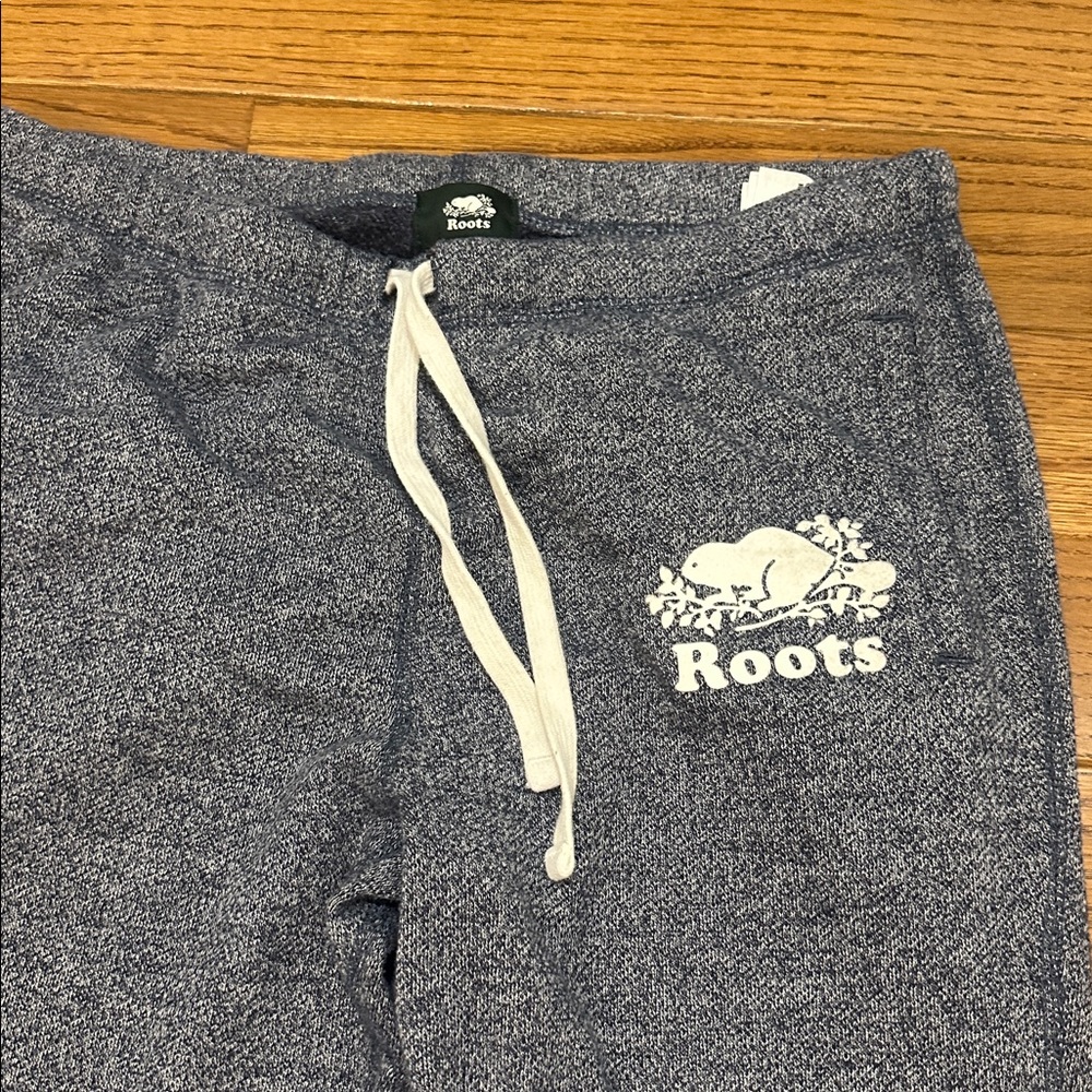 Roots Charcoal Blue Joggers with Logo